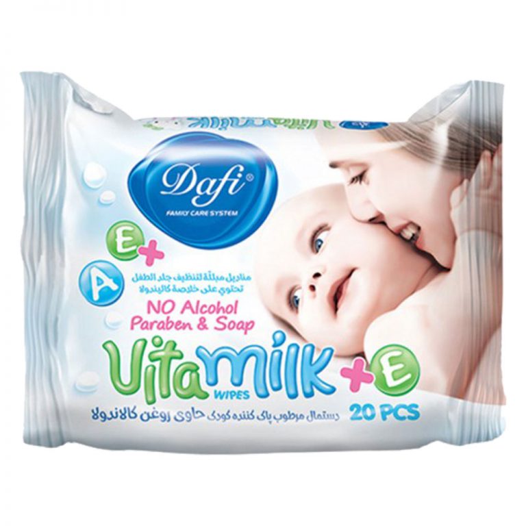 دستمال مرطوب کودک دافی مدل Vita Milk