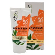 کرم ضد آفتاب بی رنگ SPF50 شون حاوی عصاره چای سبز مناسب پوست خشک