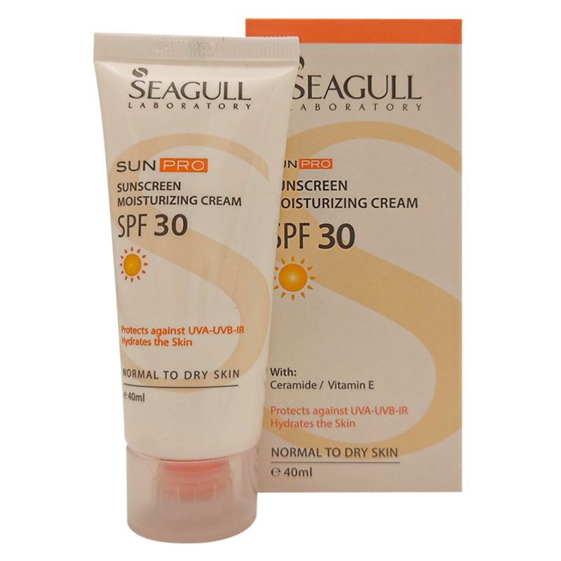 کرم ضد آفتاب بی رنگ SPF30 سی گل مناسب پوست خشک 50 میل