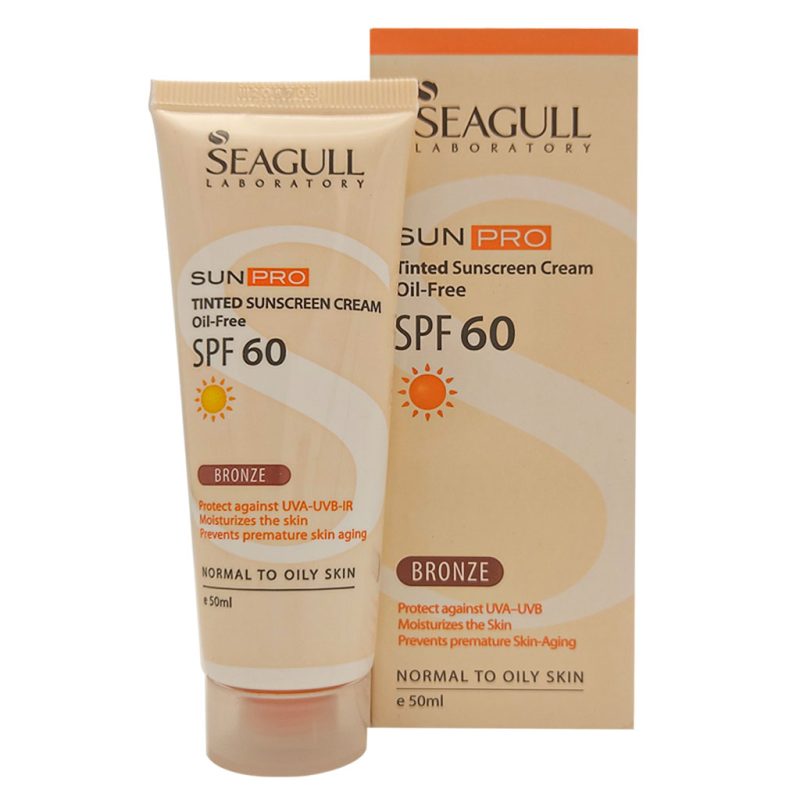 کرم ضد آفتاب رنگی برنزه SPF60 سی گل مناسب پوست چرب حجم 50 میل