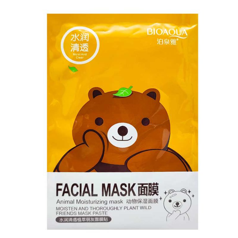 ماسک ورقه ای صورت بیوآکوا حاوی چای سبز مدل خرس وزن 30 گرم