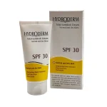 کرم ضدآفتاب بی رنگ SPF30 هیدرودرم مناسب پوست خشک و معمولی 50 میل