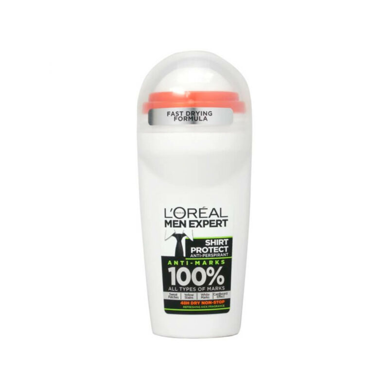 رول ضد تعریق لورآل (loreal) سری Men Expert مدل shirt protect حجم 50 میلی لیتر