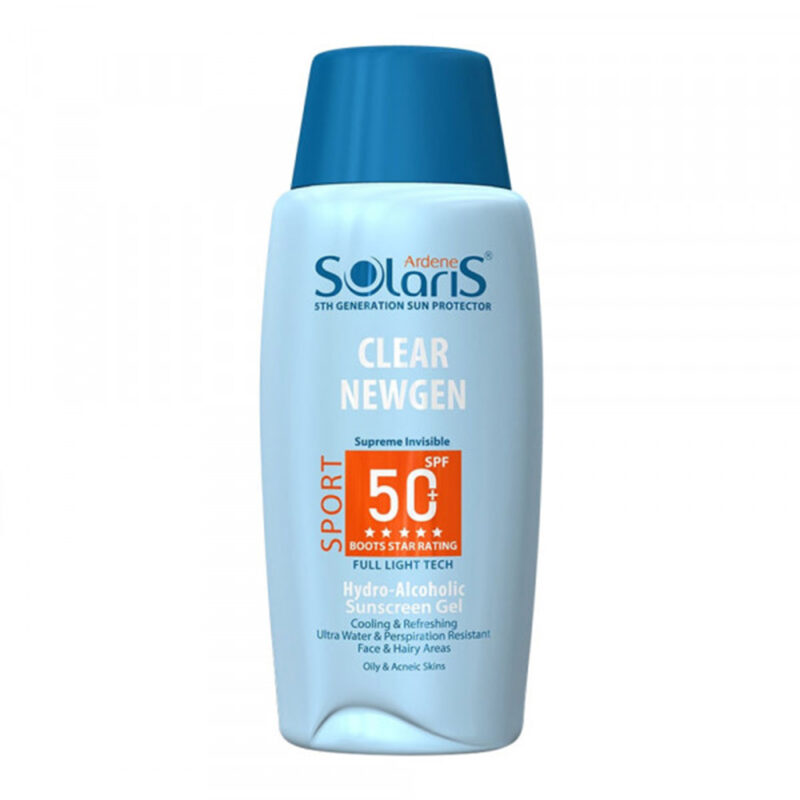 ژل ضد آفتاب آردن سولاریس مدل کلییر نیوژن SPF 50 مناسب پوست چرب و جوش دار حجم 100 میلی لیتر - بی رنگ