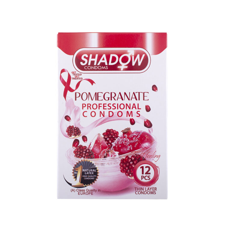 ‫کاندوم تنگ کننده شادو SHADOW مدل انار Pomerganate بسته 12 عددی